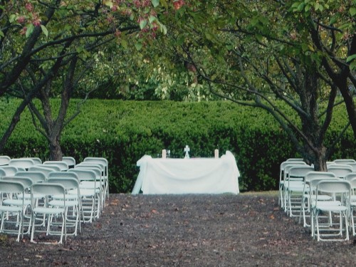 Ceremony in Frick Orchard - Curci-Kramer Wedding   